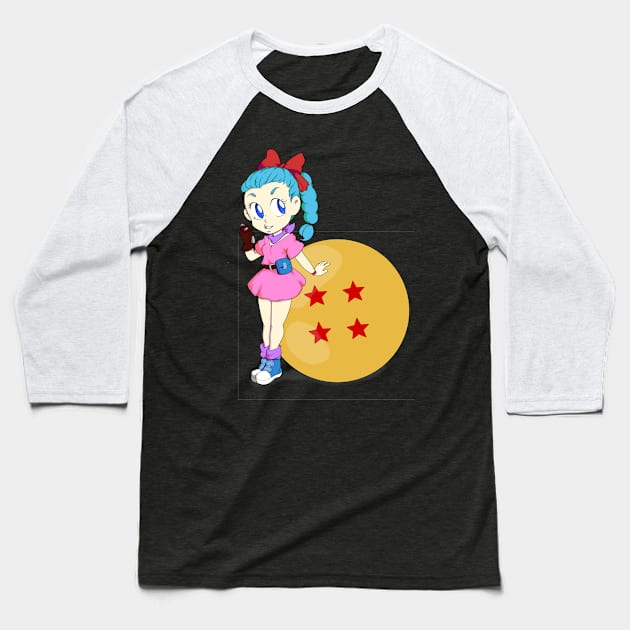 Bulma Baseball T-Shirt by Beansprout Doodles